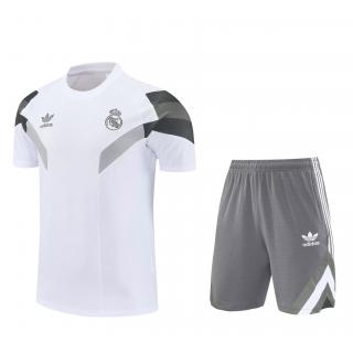 Kit Entrenamiento Real Madrid 2025/26 (Blanco con gris)